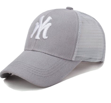 NY baseball cap summer mesh hats black adult unisex casual baseball caps adjustable cap snapback caps outdoors breathable hats