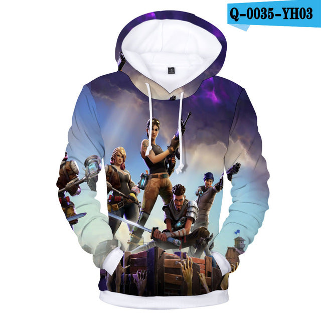سويت شيرت بقلنسوة ثلاثي الأبعاد من Fortnite، سويت شيرت كاجوال بقلنسوة فورتيت ثلاثي الأبعاد للرجال، سويت شيرت لطيف بقلنسوة للنساء مناسب للارتداء في الخريف