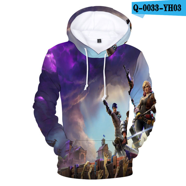 سويت شيرت بقلنسوة ثلاثي الأبعاد من Fortnite، سويت شيرت كاجوال بقلنسوة فورتيت ثلاثي الأبعاد للرجال، سويت شيرت لطيف بقلنسوة للنساء مناسب للارتداء في الخريف
