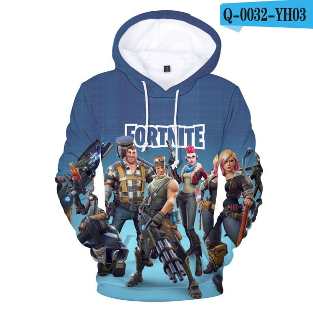 سويت شيرت بقلنسوة ثلاثي الأبعاد من Fortnite، سويت شيرت كاجوال بقلنسوة فورتيت ثلاثي الأبعاد للرجال، سويت شيرت لطيف بقلنسوة للنساء مناسب للارتداء في الخريف