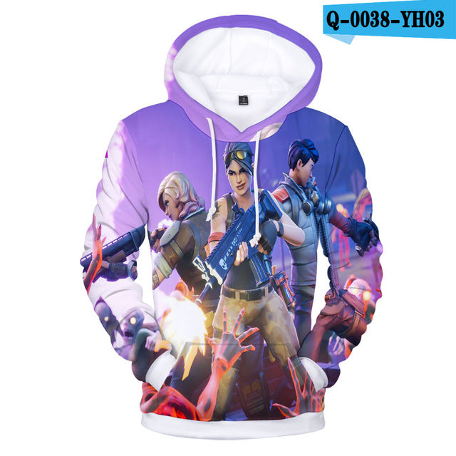 سويت شيرت بقلنسوة ثلاثي الأبعاد من Fortnite، سويت شيرت كاجوال بقلنسوة فورتيت ثلاثي الأبعاد للرجال، سويت شيرت لطيف بقلنسوة للنساء مناسب للارتداء في الخريف