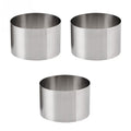 Stainless Steel 3 Pieces Food Ring Press Set Cooking Presentation Rosti