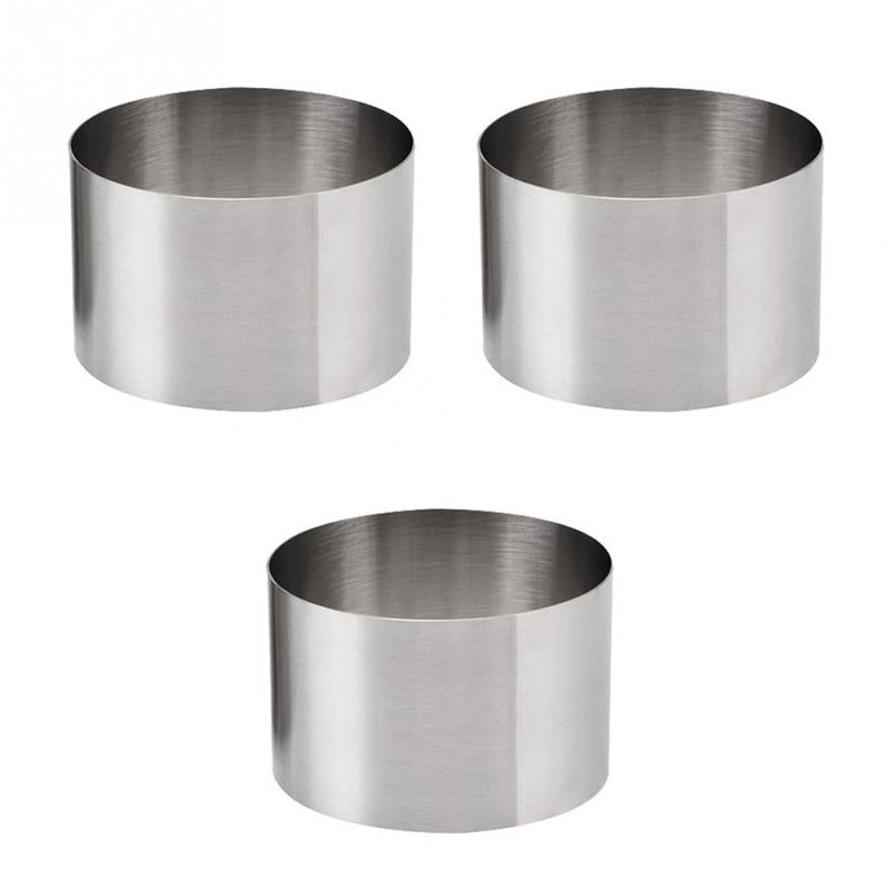 Stainless Steel 3 Pieces Food Ring Press Set Cooking Presentation Rosti