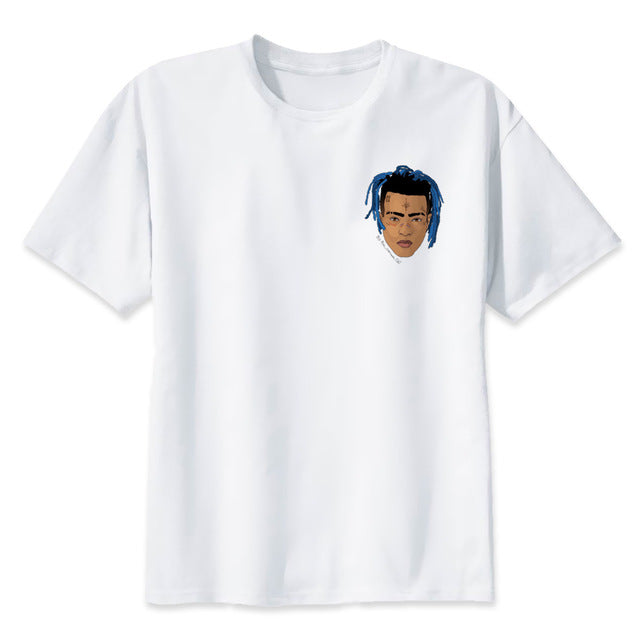 Xxxtentacion rip personagem impressão camiseta moda casual fitness legal o-pescoço camiseta masculina verão manga curta roupas masculinas