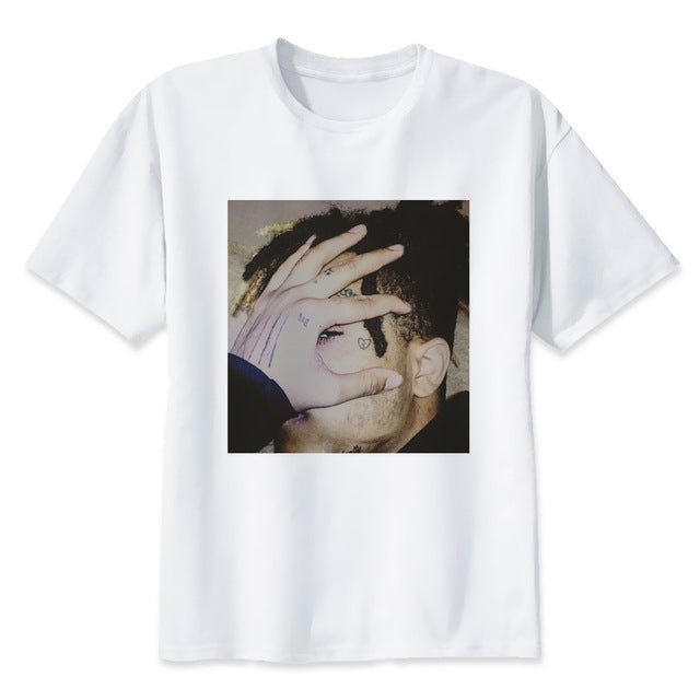 Xxxtentacion rip personagem impressão camiseta moda casual fitness legal o-pescoço camiseta masculina verão manga curta roupas masculinas