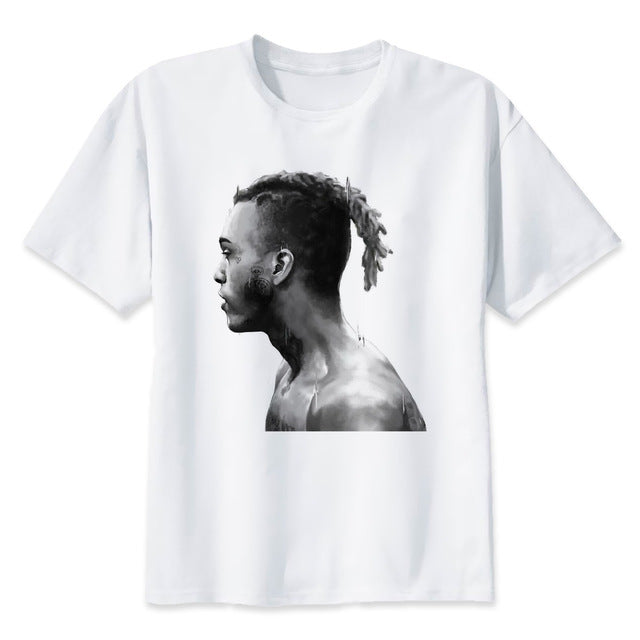 Xxxtentacion rip personagem impressão camiseta moda casual fitness legal o-pescoço camiseta masculina verão manga curta roupas masculinas