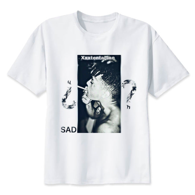 Xxxtentacion rip personagem impressão camiseta moda casual fitness legal o-pescoço camiseta masculina verão manga curta roupas masculinas