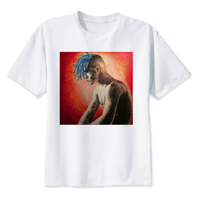 Xxxtentacion rip personagem impressão camiseta moda casual fitness legal o-pescoço camiseta masculina verão manga curta roupas masculinas