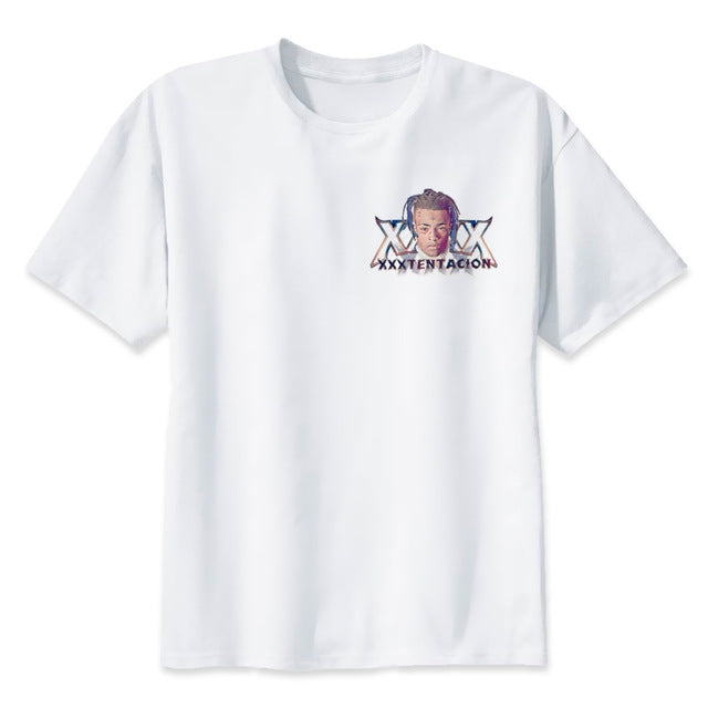 Xxxtentacion rip personagem impressão camiseta moda casual fitness legal o-pescoço camiseta masculina verão manga curta roupas masculinas