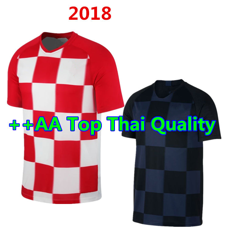 In spot! Best Quality adult T-shirt 2018 2019 new Croatia man shirts 17 18 Casual Red and white plaid shirt Tees Free shipping