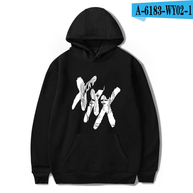 Xxxtentacion هوديس حزين الرجال بلوزات مغني الراب الهيب هوب قناع السترة Sweatshirts الذكور/النساء سوداديراس هود hoddie