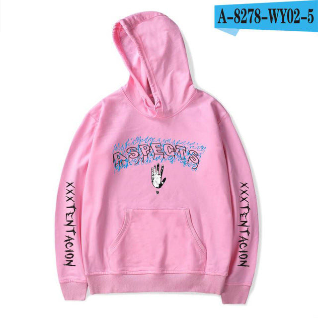 Xxxtentacion هوديس حزين الرجال بلوزات مغني الراب الهيب هوب قناع السترة Sweatshirts الذكور/النساء سوداديراس هود hoddie