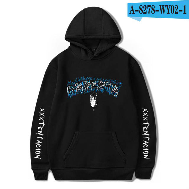 Xxxtentacion هوديس حزين الرجال بلوزات مغني الراب الهيب هوب قناع السترة Sweatshirts الذكور/النساء سوداديراس هود hoddie