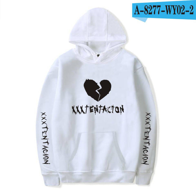 Xxxtentacion هوديس حزين الرجال بلوزات مغني الراب الهيب هوب قناع السترة Sweatshirts الذكور/النساء سوداديراس هود hoddie