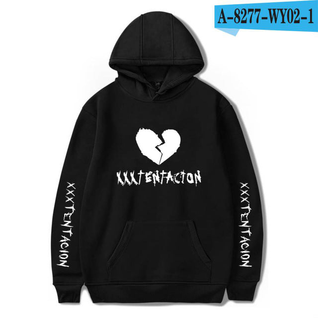 Xxxtentacion هوديس حزين الرجال بلوزات مغني الراب الهيب هوب قناع السترة Sweatshirts الذكور/النساء سوداديراس هود hoddie