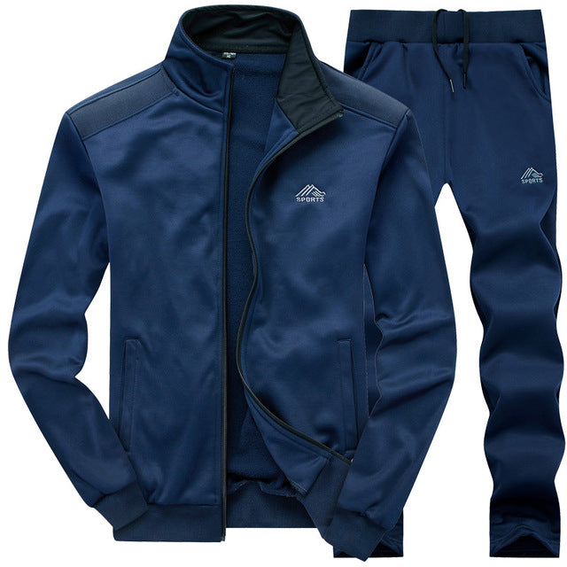 Loldeal  Men's Sportswear Suit Black Sportsman  Baseball Student Hoodie Male  tracksuits Autumn