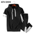 Men's Tracksuit Summer Men Set Short Sleeve T Shirts Hip Hop Highstreet Tops+ Shorts Suit Sportswear Set Men's Clothing Set Male