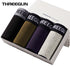 Threegun 4 pçs/lote boxer shorts sexy u convexo roupa interior masculina de algodão gay cueca masculina marca grande tamanho cuecas vetement homme