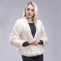 Fxfurs Australia New Genuine Colours Thick Knitted Real Rabbit Fur Jacket Women Winter Warm Fashion / Lady Fur Coat