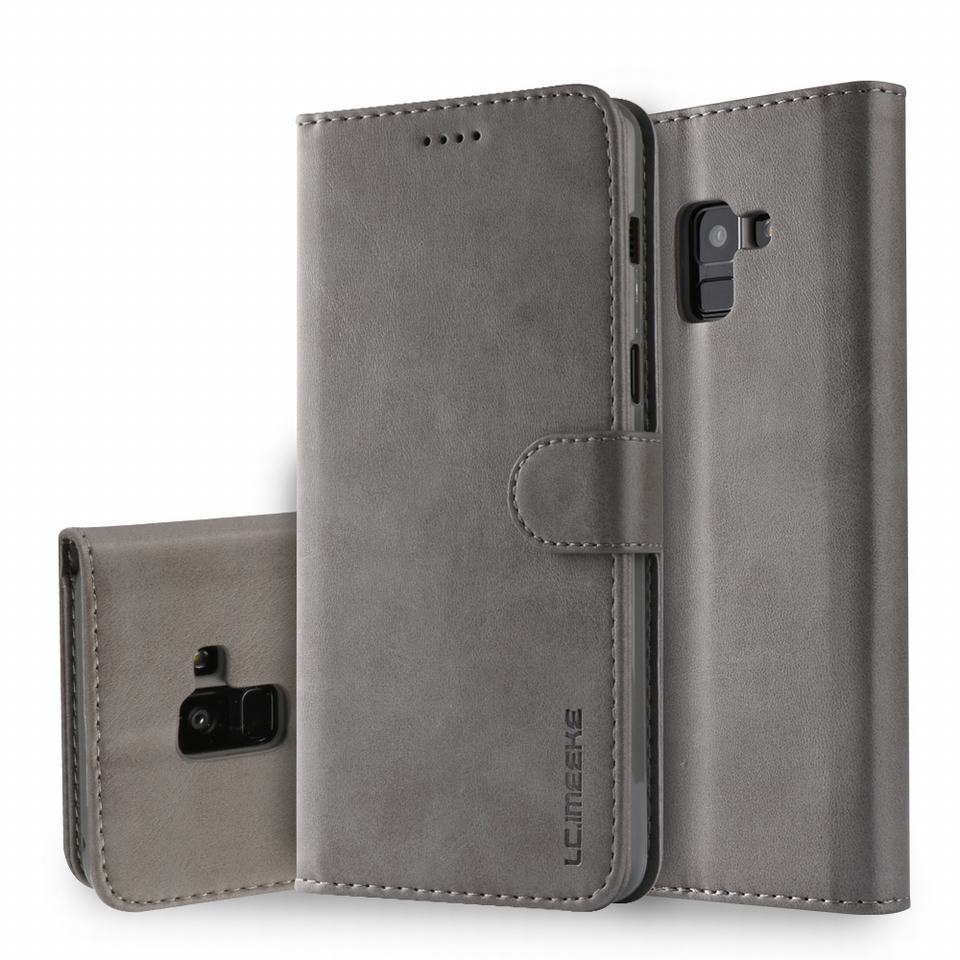 leather flip case for samsung galaxy a8 2018 case samsung galaxy a8 plus 2018 case wallet card holder for samsung a8 2018 cases
