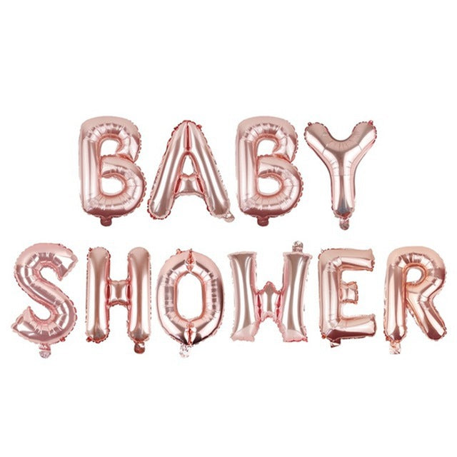 YORIWOO Baby Shower 16inch Oh Baby Foil Balloons It's Boy Or Girl Gender Reveal Rose Gold Balloons Babyshower Party Supplies Kid