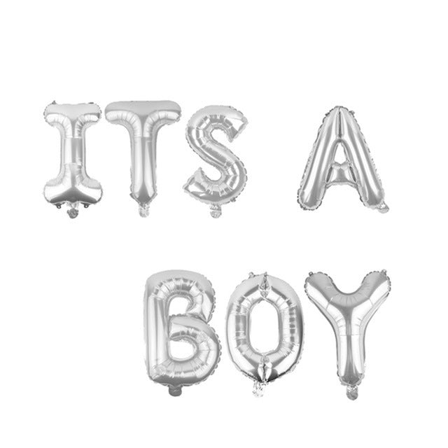 YORIWOO Baby Shower 16inch Oh Baby Foil Balloons It's Boy Or Girl Gender Reveal Rose Gold Balloons Babyshower Party Supplies Kid