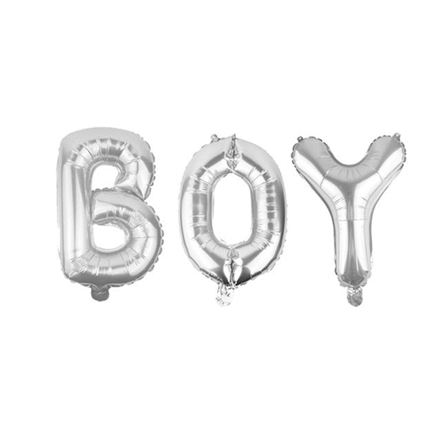 YORIWOO Baby Shower 16inch Oh Baby Foil Balloons It's Boy Or Girl Gender Reveal Rose Gold Balloons Babyshower Party Supplies Kid