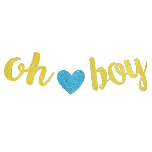 YORIWOO Baby Shower 16inch Oh Baby Foil Balloons It's Boy Or Girl Gender Reveal Rose Gold Balloons Babyshower Party Supplies Kid