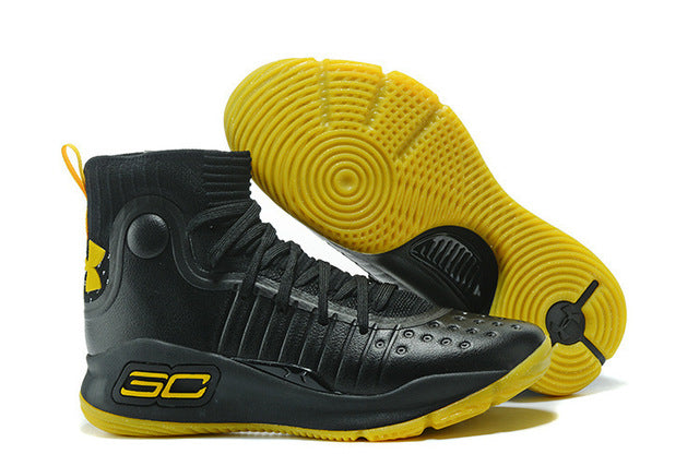 Sob a armadura ua curry 4 esporte tênis de basquete ao ar livre médio superior atlético masculino tornozelo botas ao ar livre sapatos 40-46