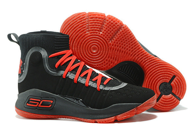 Sob a armadura ua curry 4 esporte tênis de basquete ao ar livre médio superior atlético masculino tornozelo botas ao ar livre sapatos 40-46