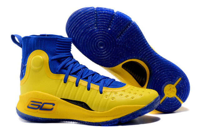 Sob a armadura ua curry 4 esporte tênis de basquete ao ar livre médio superior atlético masculino tornozelo botas ao ar livre sapatos 40-46