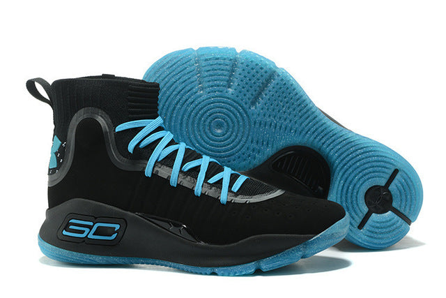 Sob a armadura ua curry 4 esporte tênis de basquete ao ar livre médio superior atlético masculino tornozelo botas ao ar livre sapatos 40-46