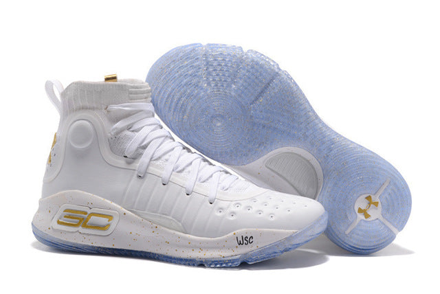 Under Armour UA Men's Curry 4 Sport Basketball Sneakers Outdoor Medium Top Athletic Male Ankle Boots Outdoor Shoes 40-46