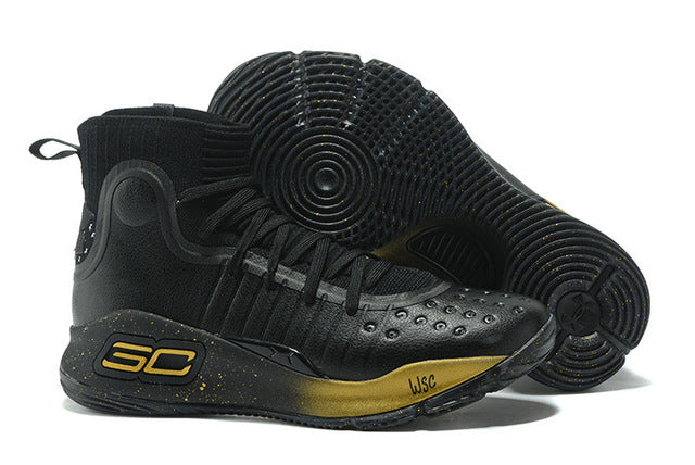 Under Armour UA Men's Curry 4 Sport Basketball Sneakers Outdoor Medium Top Athletic Male Ankle Boots Outdoor Shoes 40-46