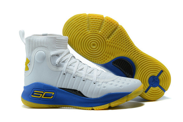 Sob a armadura ua curry 4 esporte tênis de basquete ao ar livre médio superior atlético masculino tornozelo botas ao ar livre sapatos 40-46