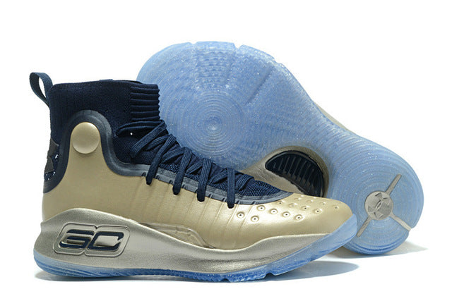 Under Armour UA Men's Curry 4 Sport Basketball Sneakers Outdoor Medium Top Athletic Male Ankle Boots Outdoor Shoes 40-46