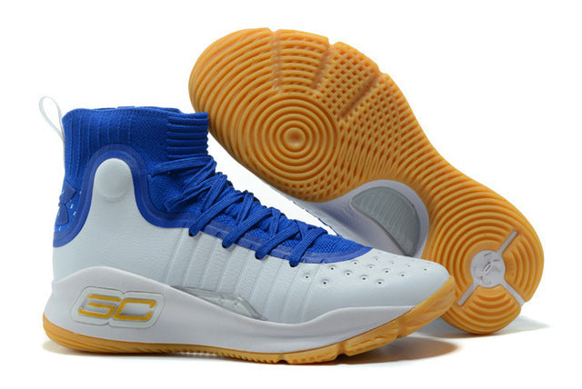 Sob a armadura ua curry 4 esporte tênis de basquete ao ar livre médio superior atlético masculino tornozelo botas ao ar livre sapatos 40-46
