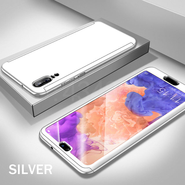 Luxury 360 Degree Protection Full Cover Phone Case For Huawei P20 Lite P20 Pro Shockproof Cover For Huawei P20 Lite Case Glass