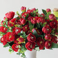 Fake Flowers 15 heads Artificial flowers small tea bud simulation small tea rose silk flower Wedding Decoration flower