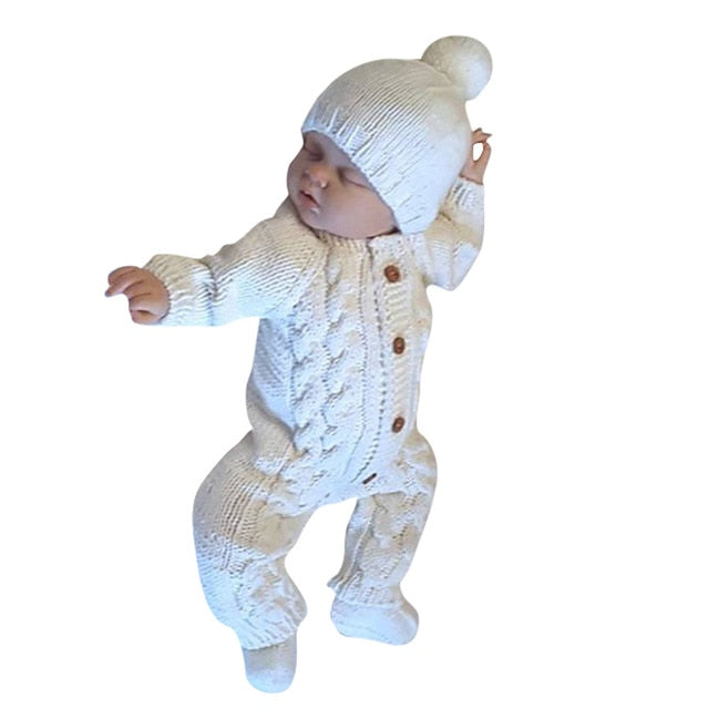 TELOTUNY newborn romper knit baby clothes Jumpsuit overall One-Piece Long Sleeve Body Suits a801 11