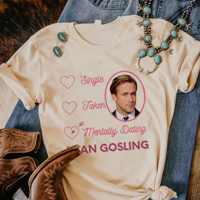 Ryan Gosling tshirt donna estate Tee femminile y2k abbigliamento