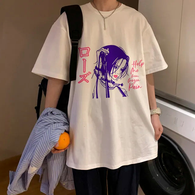 Nana osaki tshirt maglietta bianca maschile casual harajuku streetwear vestiti giapponesi tshirt harajuku kawaii