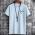JFUNCY t-shirt da uomo in cotone Oversize estivo da uomo t-shirt Casual da uomo maglietta con stampa cuore d'amore semplice o-collo manica corta top da uomo