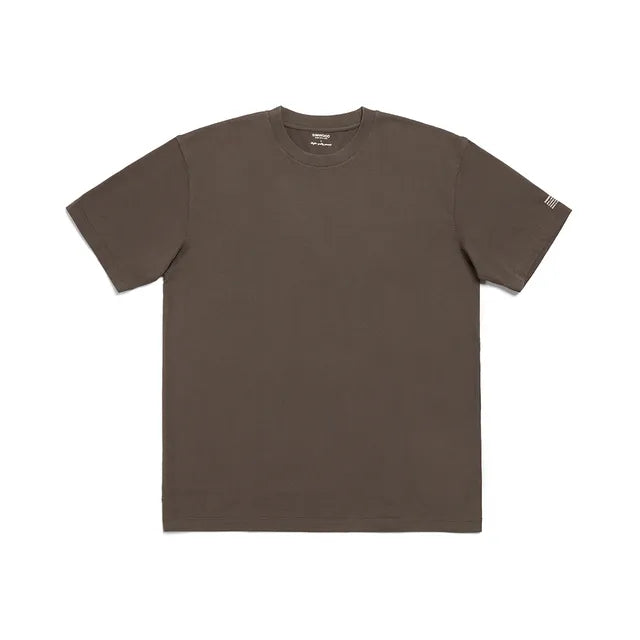 SIMWOOD 2023 estate nuovo 250g 100% cotone tessuto t-shirt uomo di alta qualità tinta unita manica a goccia magliette larghe Oversize top