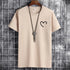 JFUNCY t-shirt da uomo in cotone Oversize estivo da uomo t-shirt Casual da uomo maglietta con stampa cuore d'amore semplice o-collo manica corta top da uomo