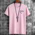 JFUNCY t-shirt da uomo in cotone Oversize estivo da uomo t-shirt Casual da uomo maglietta con stampa cuore d'amore semplice o-collo manica corta top da uomo