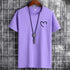 JFUNCY t-shirt da uomo in cotone Oversize estivo da uomo t-shirt Casual da uomo maglietta con stampa cuore d'amore semplice o-collo manica corta top da uomo