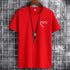JFUNCY t-shirt da uomo in cotone Oversize estivo da uomo t-shirt Casual da uomo maglietta con stampa cuore d'amore semplice o-collo manica corta top da uomo